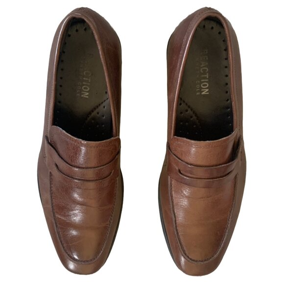 Kenneth Cole Reaction Men\'s Elekt leather penny loafers size 12 main image 6
